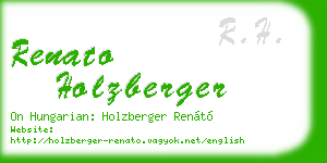 renato holzberger business card